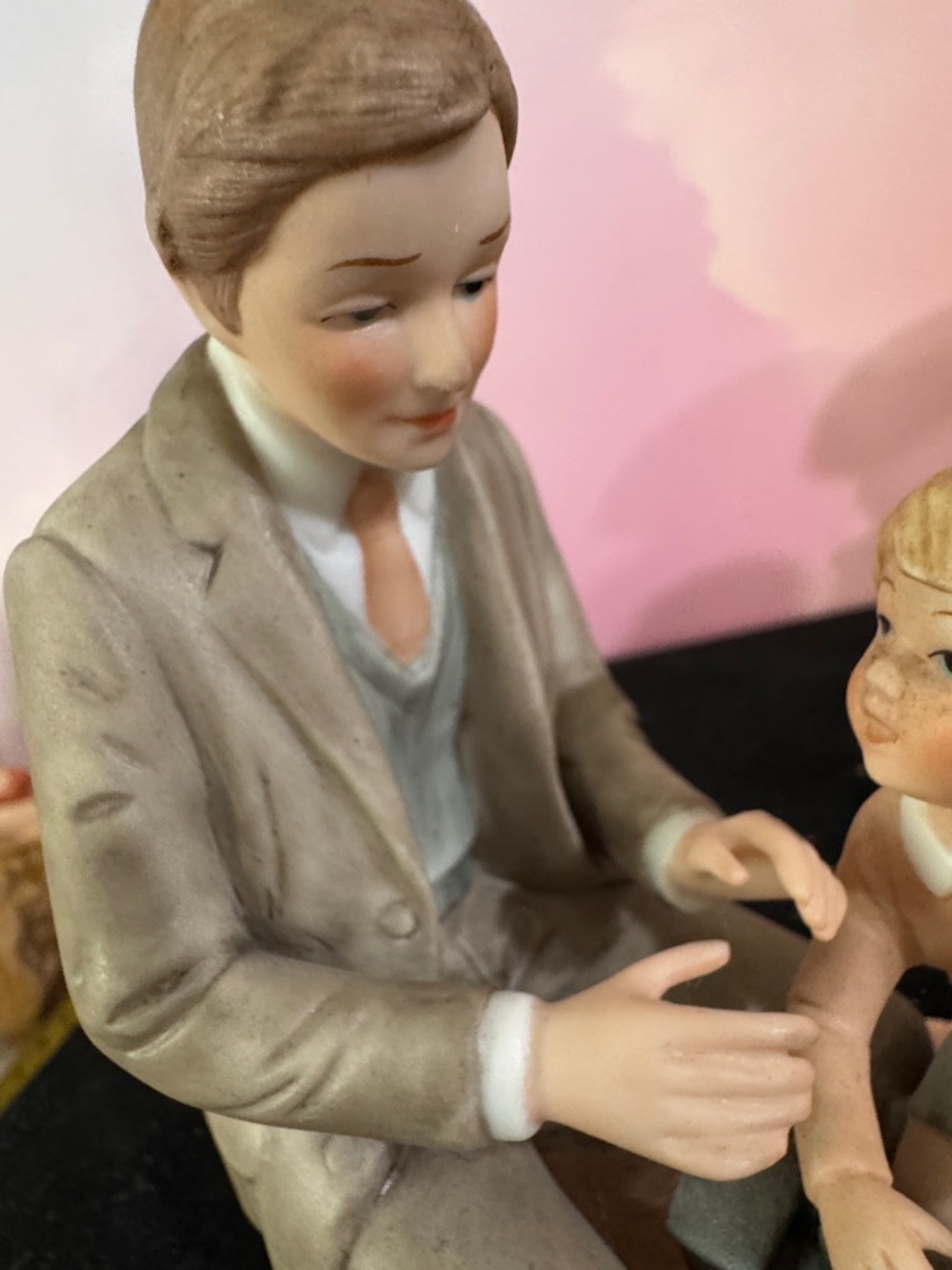 Vintage Treasured Memories porcelain figurine titled "The New Train". 1983 - Picture 3 of 11